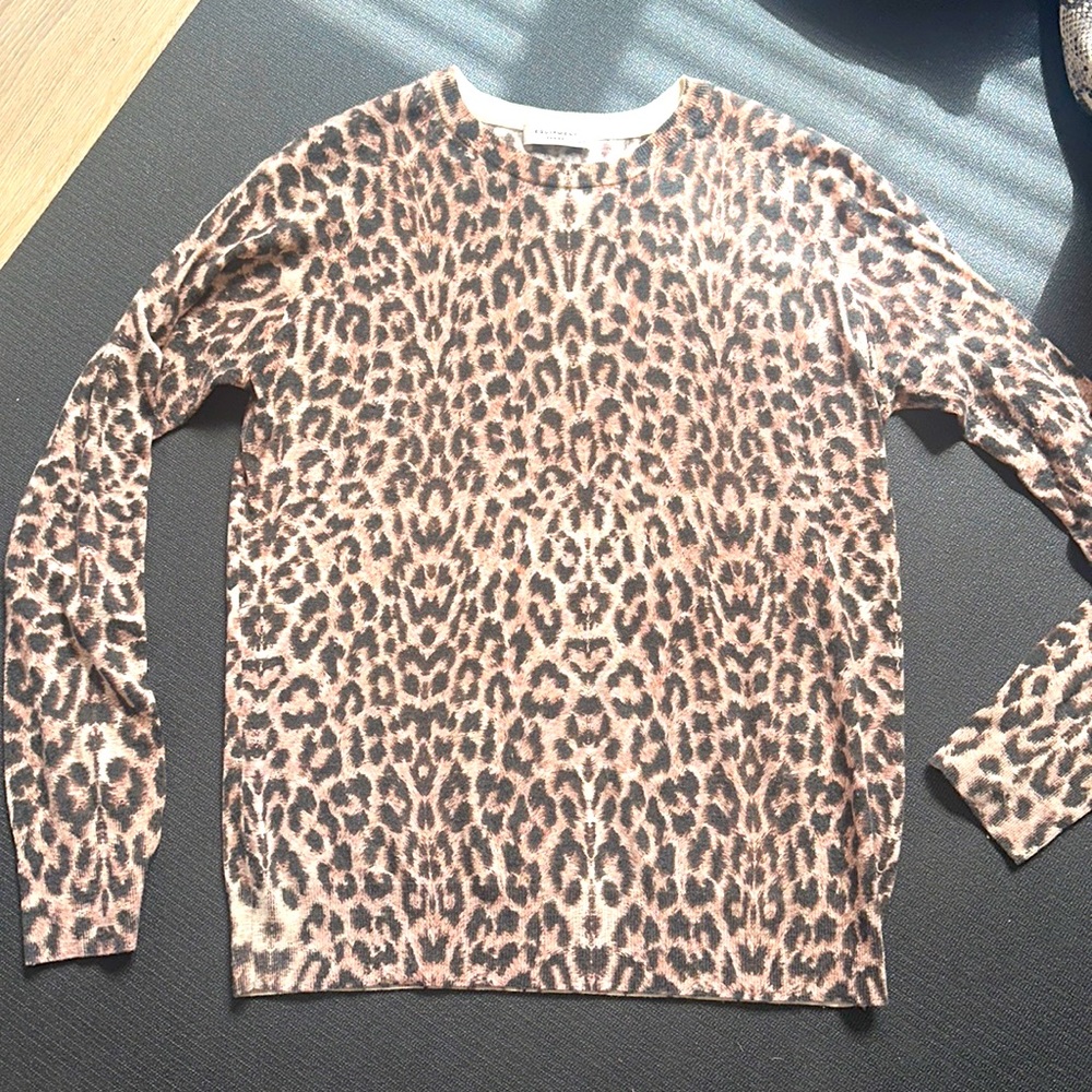 Equipment Leopard cashmere sweater